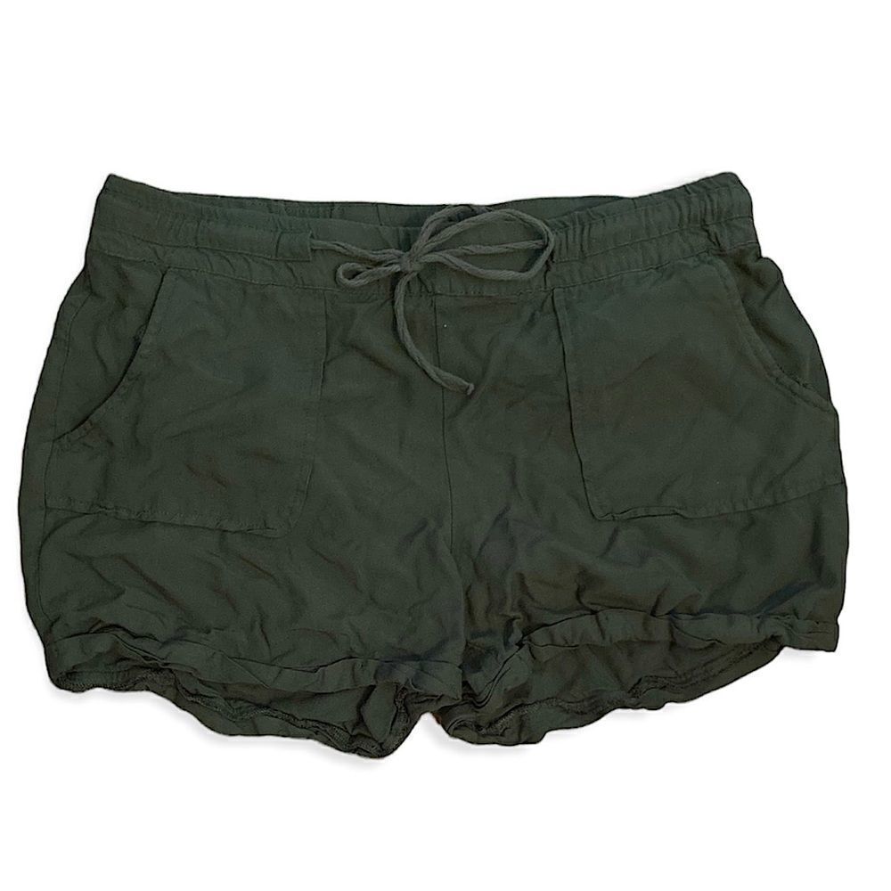 Jack by BB Dakota Hunter Military Forest Green Shorts, Rayon, medium M - EUC
